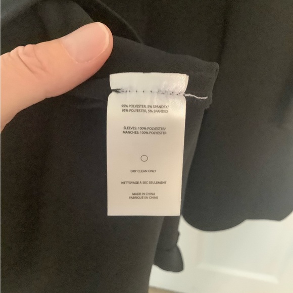 Black EDIT cocktail dress with flowing sleeves Sz large - Picture 7 of 7